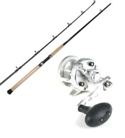 Avet SXJ 5.3 RH 1 Speed Reel / TackleDirect TDSSC701MHT Silver Hook Rod Combo