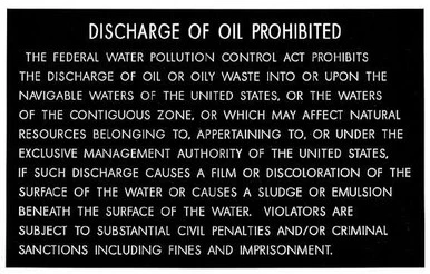 Bernard Oil Discharge Plaque 1 Bernard Oil Discharge Plaque
