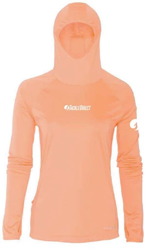Grundens Womens Solstrale Hoodie - Coral/TackleDirect Logo 1 Grundens Womens Solstrale Hoodie - Coral/TackleDirect Logo