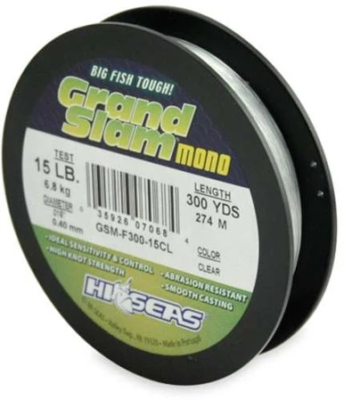Hi-Seas GSM-F300-15CL Grand Slam 15lb 300yds Clear Spool 1 Hi-Seas GSM-F300-15CL Grand Slam 15lb 300yds Clear Spool