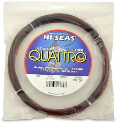 Hi-Seas Quattro Plus Low-Vis Camo Leader 100 Yd. Coil 1 Hi-Seas Quattro Plus Low-Vis Camo Leader 100 Yd. Coil