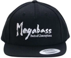 Megabass Brush Snapback Hat - Black/White