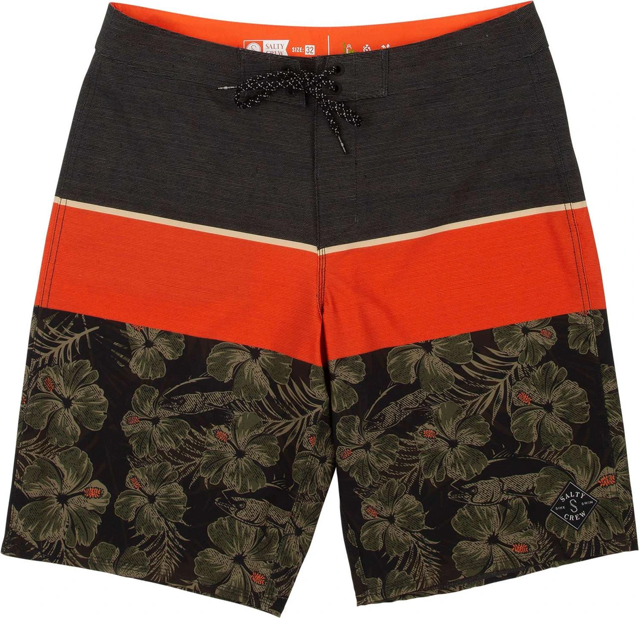Salty Crew Stacked Boardshort - Military - 32 1 Salty Crew Stacked Boardshort - Military - 32