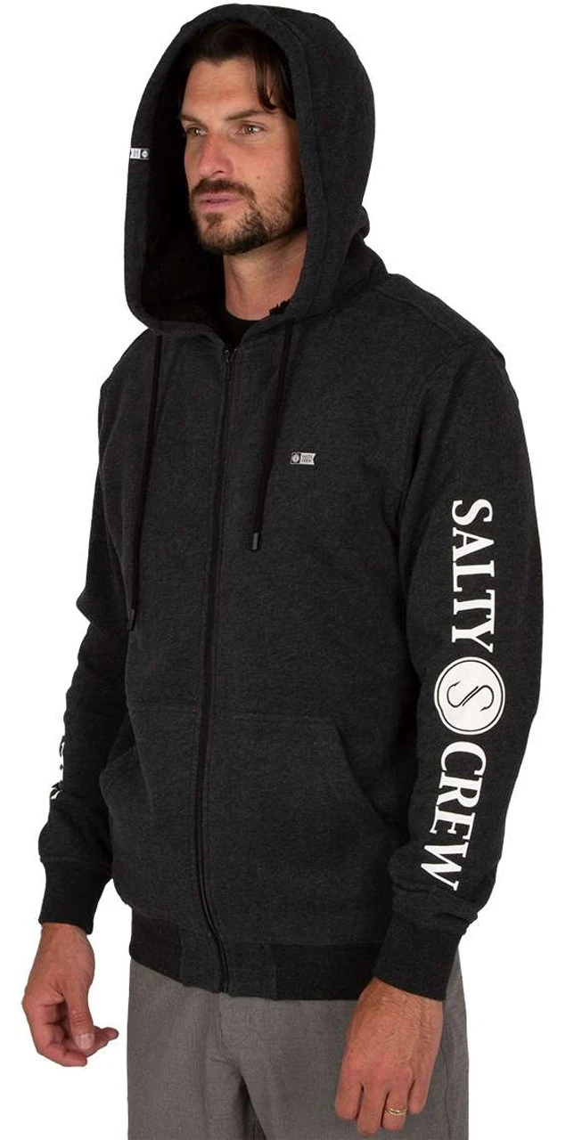 Salty Crew Refuge Sherpa Zip Fleece - Black Heather - Large 3 Salty Crew Refuge Sherpa Zip Fleece - Black Heather - Large - Image 3