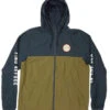 Salty Crew Twin Fin Windbreaker - Olive/Navy - Large