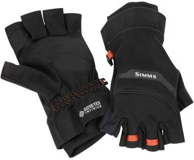 Simms Gore-Tex Infinium 1/2 Finger Glove - Black 1 Simms Gore-Tex Infinium 1/2 Finger Glove - Black