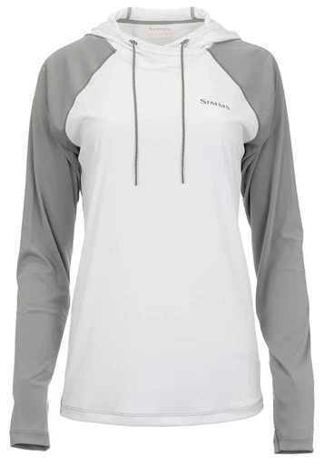 Simms Womens Solarflex Hoody - White Cinder - X-Small 1 Simms Womens Solarflex Hoody - White Cinder - X-Small