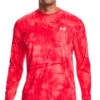 Under Armour Iso-Chill Shorebreak Camo Long Sleeve Shirt - Venom Red - XL