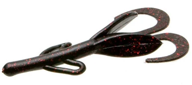 Zoom Baby Brush Hog Bait - 4in - Black Red Glitter 1 Zoom Baby Brush Hog Bait - 4in - Black Red Glitter